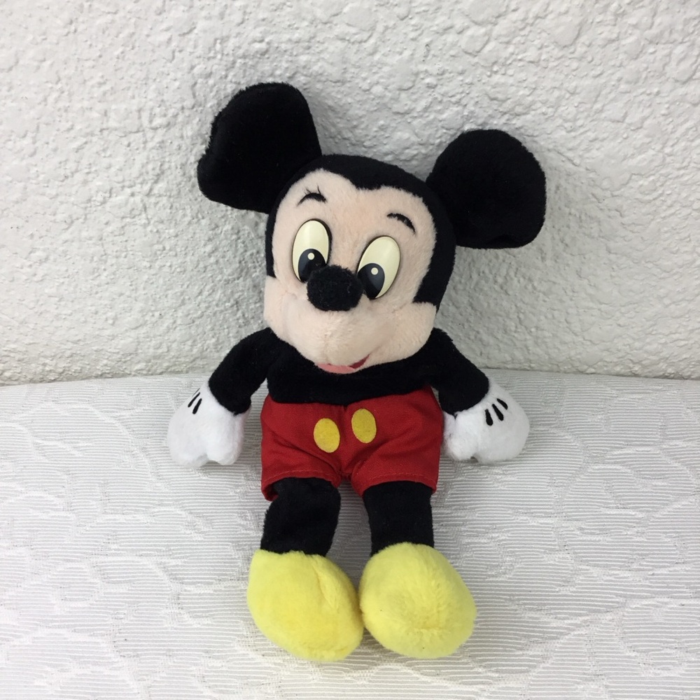 Disney Mickey Mouse  Plush Toy Vintage Disneyland Walt Disney Stuffed To…